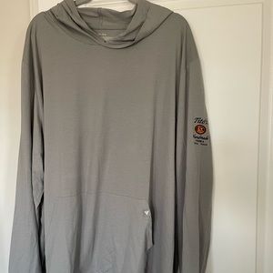 Men’s Tito logo’d lightweight hoodie grey and oversized  3XL